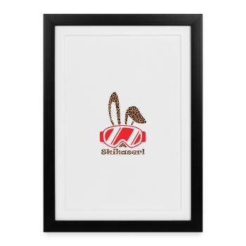 Ski bunny - So you're the star at the hut - Framed poster (27 × 37 cm) - black - Front