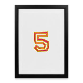 5. 5 YEARS. 5th ANNIVERSARY. 5 YEAR ANNIVERSARY - Framed poster (27 × 37 cm) - black - Front