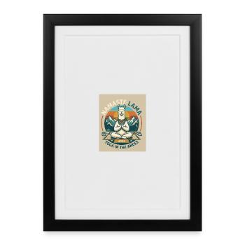 Namaste Llama: Yoga in den Anden - Gerahmtes Poster (27 × 37 cm) - Schwarz - Vorne