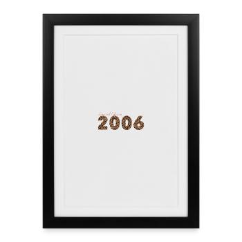 Millésime 2006, cadeau d’anniversaire, cadeau de l’épouse - Affiche encadrée (27 × 37 cm) - noir - Devant