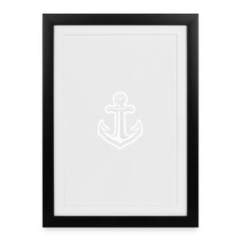 Anchor Stickers Simple - Framed poster (27 × 37 cm) - black - Front