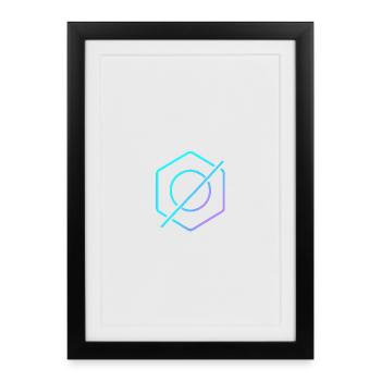 Équilibre néon - Affiche encadrée (27 × 37 cm) - noir - Devant