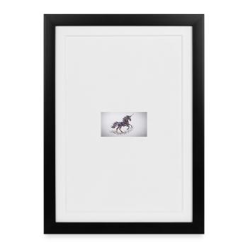 Glittering Unicorn Mosaic - Framed poster (27 × 37 cm) - black - Front