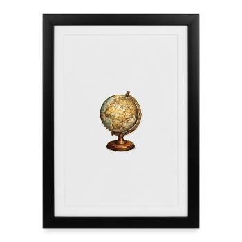 Vintage Globe - Framed poster (27 × 37 cm) - black - Front