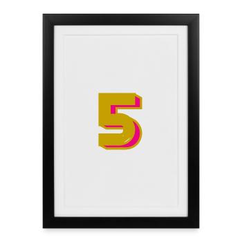 5. 5 YEARS. 5th ANNIVERSARY. 5 YEAR ANNIVERSARY - Framed poster (27 × 37 cm) - black - Front
