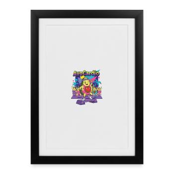 AvoCardio Fitness Party - Gerahmtes Poster (27 × 37 cm) - Schwarz - Vorne