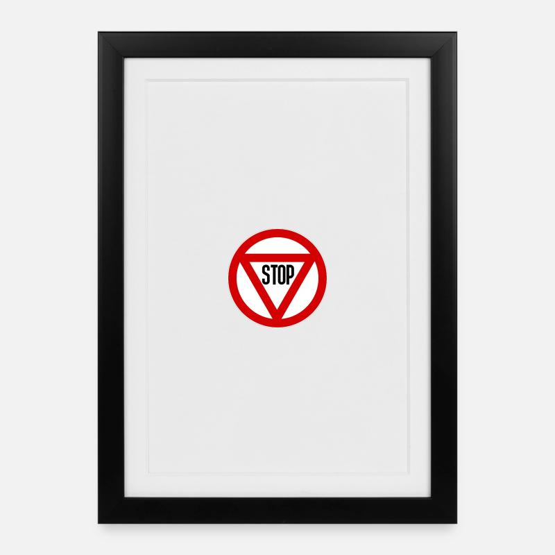 Fig-_50_-_Arresto_all-incrocio_-_1959 - Affiche encadrée (27 × 37 cm) - noir