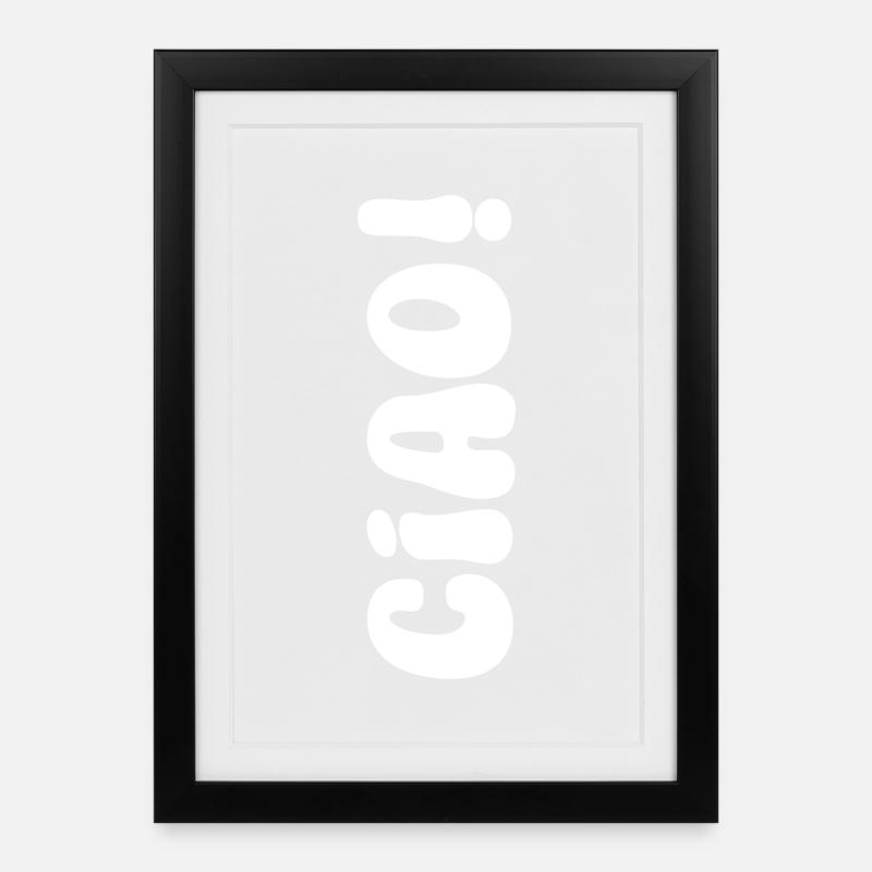 Ciao! - Framed poster (27 × 37 cm) - black