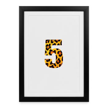 Motif de fourrure Léopard 5 - Affiche encadrée (27 × 37 cm) - noir - Devant