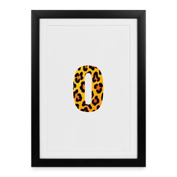 Leopard Zero Print - Framed poster (27 × 37 cm) - black - Front