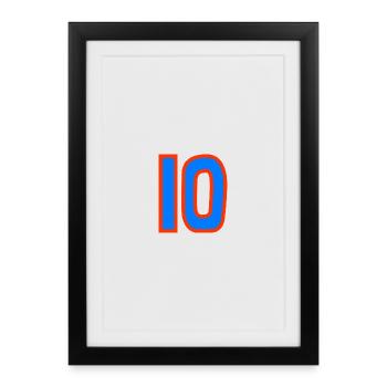 10. 10 ANS. 10e ANNIVERSAIRE. ANNIVERSAIRE 10 ANS. - Affiche encadrée (27 × 37 cm) - noir - Devant