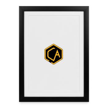Steel curtain logo - Framed poster (27 × 37 cm) - black - Front