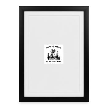 Satire des ratons laveurs : ne pas s’auto-diagnostiquer - Affiche encadrée (27 × 37 cm) - noir - Devant