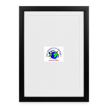Planet in danger - Framed poster (27 × 37 cm) - black - Front
