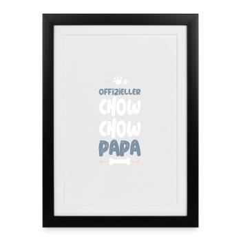 Chow Chow Papa officiel - Affiche encadrée (27 × 37 cm) - noir - Devant