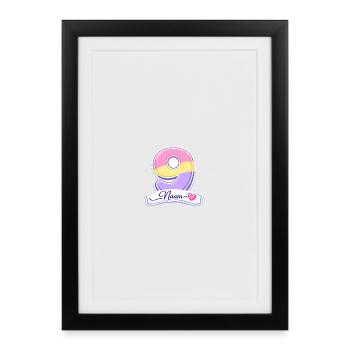 Birthday 9 Pastel customizable - Framed poster (27 × 37 cm) - black - Front