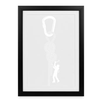 Climbing rope knot detail - Framed poster (27 × 37 cm) - black - Front