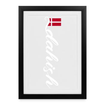 Danemark - Affiche encadrée (27 × 37 cm) - noir - Devant