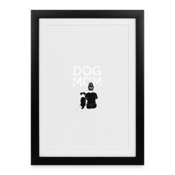 Dog Mom Silhouette - Framed poster (27 × 37 cm) - black - Front