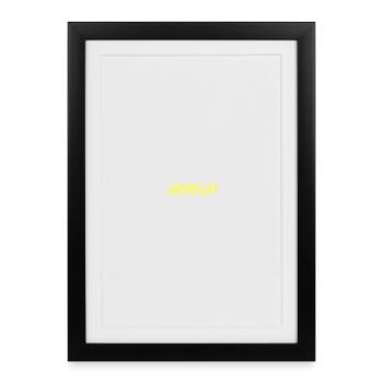 Lettrage d'énergie doré lumineux - Affiche encadrée (27 × 37 cm) - noir - Devant