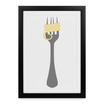 6061912 119166584 spaghetti - Affiche encadrée (27 × 37 cm) - noir - Devant