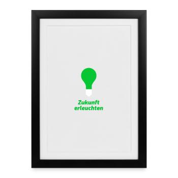 Éclairer l’avenir - Affiche encadrée (27 × 37 cm) - noir - Devant