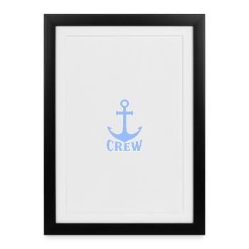 Anchor Crew Logo Illustration - Framed poster (27 × 37 cm) - black - Front