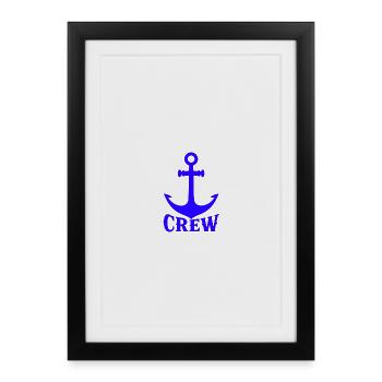 Logo bleu de l’équipe Anker - Affiche encadrée (27 × 37 cm) - noir - Devant