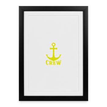 Logo de l’équipe d’ancre - Affiche encadrée (27 × 37 cm) - noir - Devant