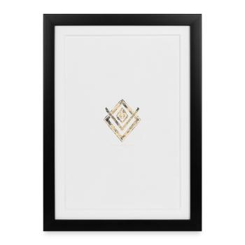 Bold Diamond Emblem - Framed poster (27 × 37 cm) - black - Front