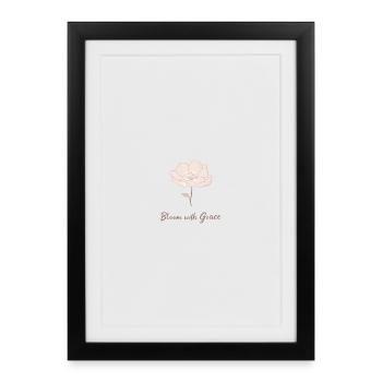 Bloom with Grace Floral - Framed poster (27 × 37 cm) - black - Front