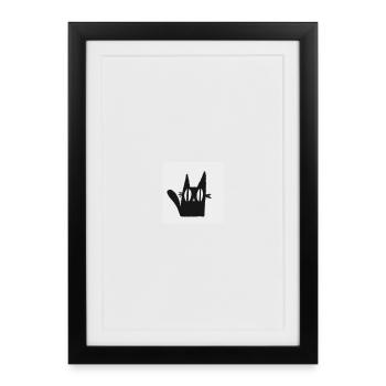 Mimi the Black Cat - Framed poster (27 × 37 cm) - black - Front