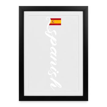 Espagne - Affiche encadrée (27 × 37 cm) - noir - Devant