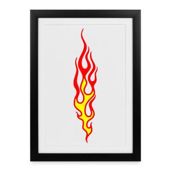 flammen - Framed poster (27 × 37 cm) - black - Front