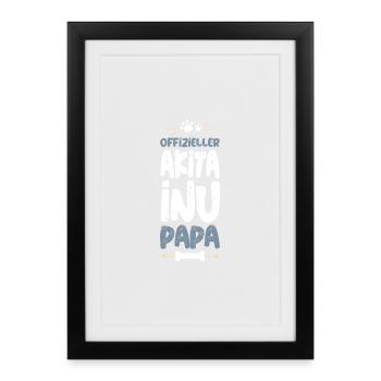 Official Akita Inu Dad - Framed poster (27 × 37 cm) - black - Front