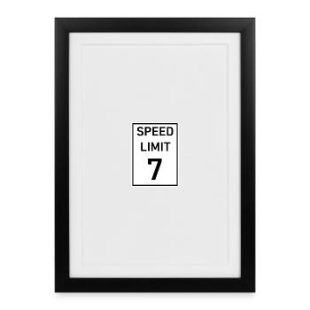 Vitesse Limite 7  - Affiche encadrée (27 × 37 cm) - noir - Devant