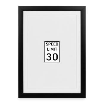Speed Limit 30 - Framed poster (27 × 37 cm) - black - Front