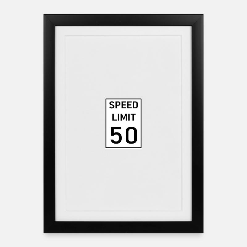 50 - Affiche encadrée (27 × 37 cm) - noir