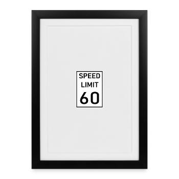 60 - Gerahmtes Poster (27 × 37 cm) - Schwarz - Vorne
