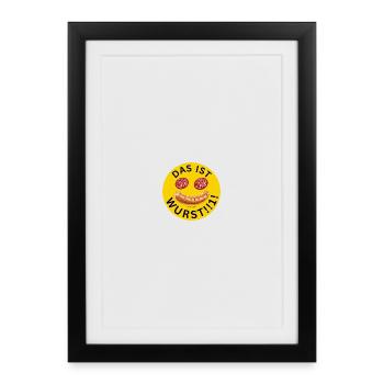 THIS IS SAUSAGE Vegan Humor Shirt - Framed poster (27 × 37 cm) - black - Front