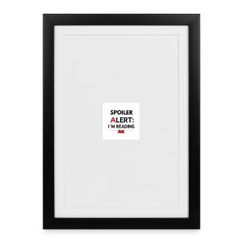 Alerte spoiler : je lis - Affiche encadrée (27 × 37 cm) - noir - Devant