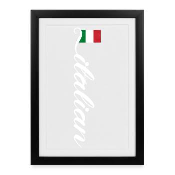 Italie - Affiche encadrée (27 × 37 cm) - noir - Devant