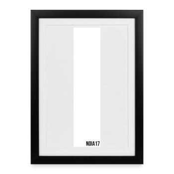 NOIA17 Streetwear with white bar - Framed poster (27 × 37 cm) - black - Front