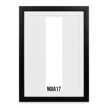NOIA17 Streetwear with white bar - Framed poster (27 × 37 cm) - black - Front