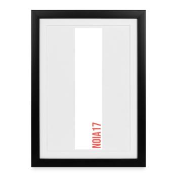 NOIA17 Streetwear with white bar - Framed poster (27 × 37 cm) - black - Front