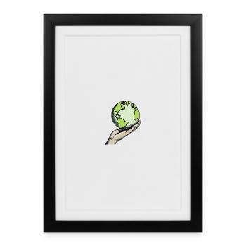 Protect our planet - Framed poster (27 × 37 cm) - black - Front