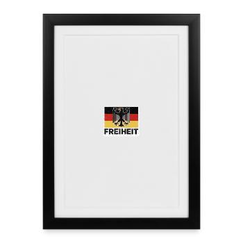 Liberty Flag with Eagle - Framed poster (27 × 37 cm) - black - Front