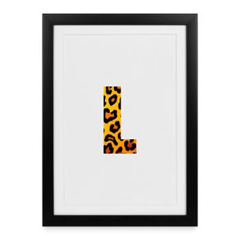 Leopard Print Corner Design - Framed poster (27 × 37 cm) - black - Front