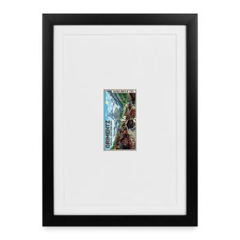Grimentz Alpine Panorama Suisse - Affiche encadrée (27 × 37 cm) - noir - Devant