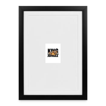 Roi de la jungle : graphismes de Tiger - Affiche encadrée (27 × 37 cm) - noir - Devant